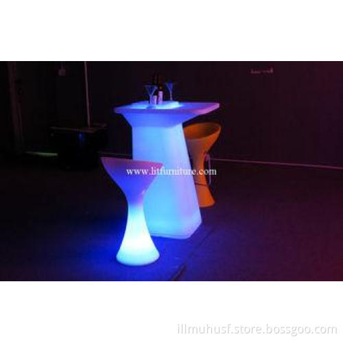 Glowing PE LED Cocktail Table Remote Control In GRB / Blue
